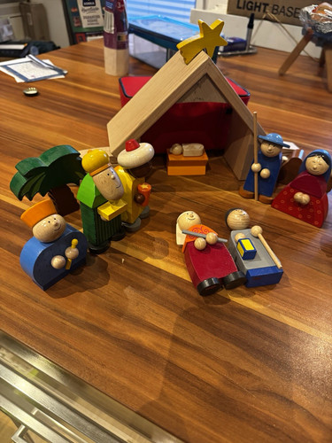 Haba weihnachtskrippe aus holz - weihnachtskrippe,