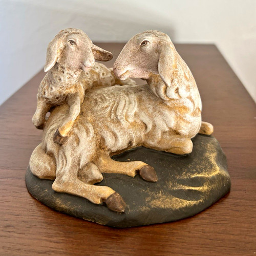 Krippenfigur schaf mit - schaf,