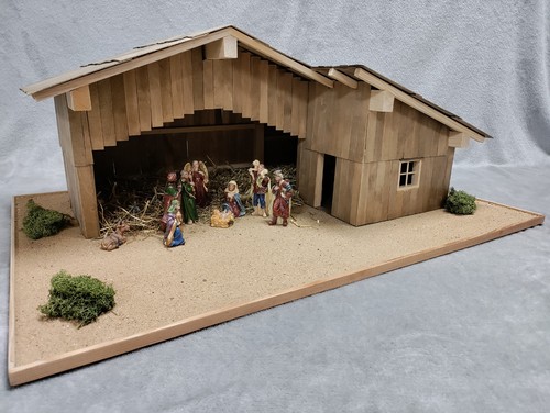 Weihnachtskrippe aus holz - weihnachtskrippe, –