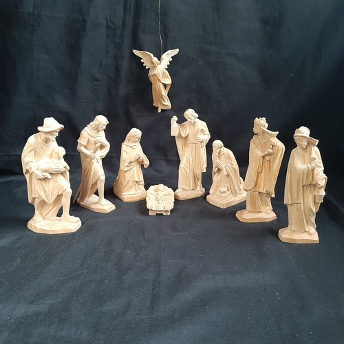 Krippenfiguren holz natur - krippenfiguren,