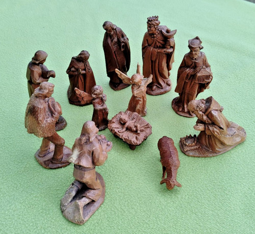 Alte gebrauchte krippenfiguren - alte,