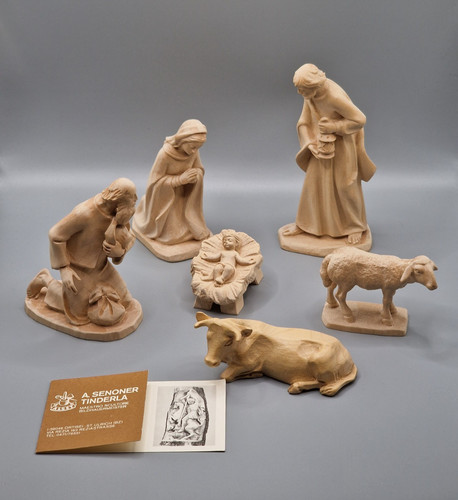 Krippenfiguren set geschnitzt - krippenfiguren,