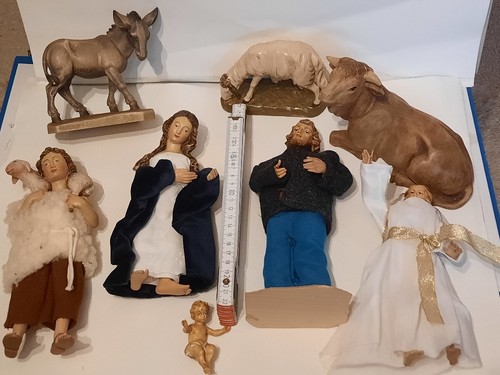 Krippenfiguren holz bekleidet - holz,