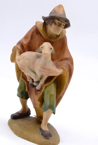 Krippenfigur hirte mit schaf - krippenfigur,