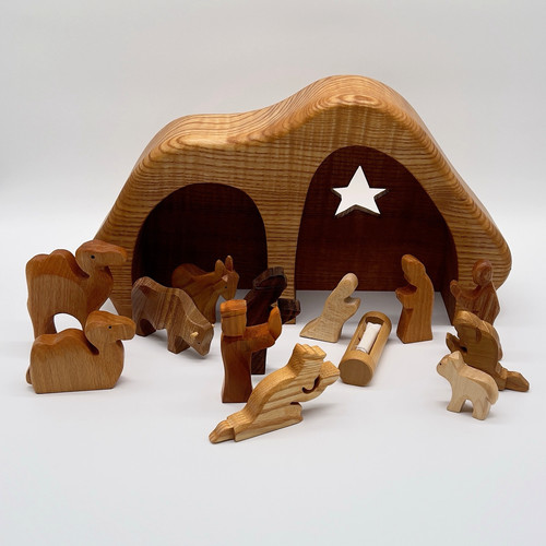 Heilige familie holzkrippe - familie,