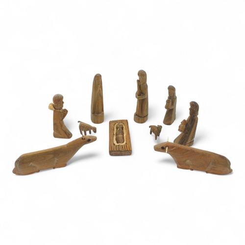 Handgeschnitzte krippenfiguren - handgeschnitzte,
