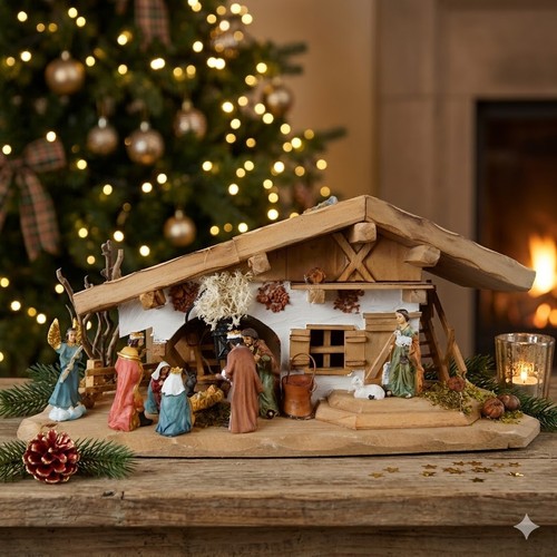 Traditionelle weihnachtskrippe - traditionelle,