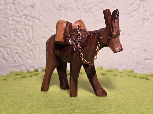 Esel mit gepäck - aus, holz