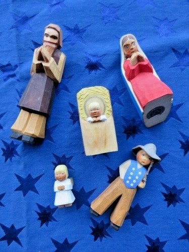 Figuren krippe holz hirte - 5,