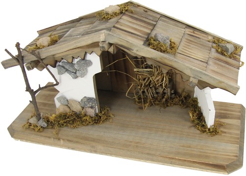 Krippenstall aus holz - aus,