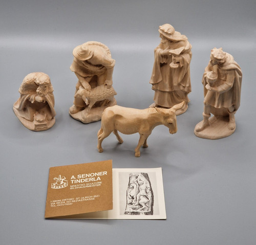 Krippenfiguren set geschnitzt - krippenfiguren,