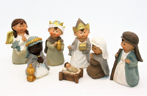 Krippenfiguren set teilig - krippenfiguren,