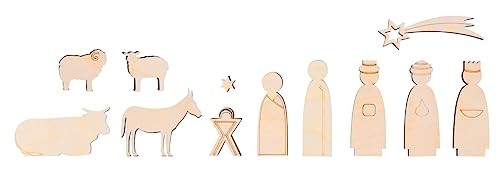Krippenfiguren holzdeko set - holzdeko, 12